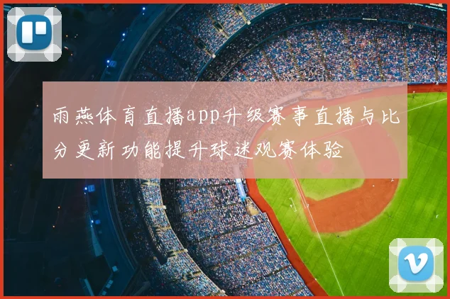 雨燕体育直播app升级赛事直播与比分更新功能提升球迷观赛体验