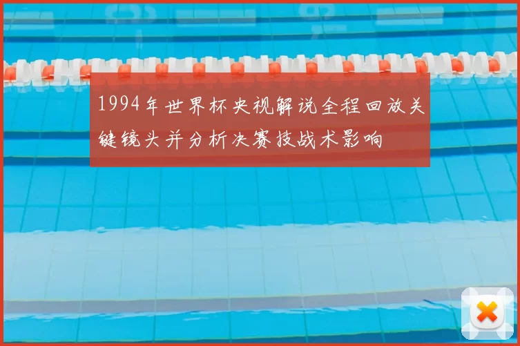 1994年世界杯央视解说全程回放关键镜头并分析决赛技战术影响