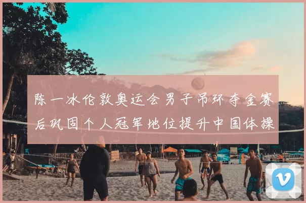 陈一冰伦敦奥运会男子吊环夺金赛后巩固个人冠军地位提升中国体操影响力